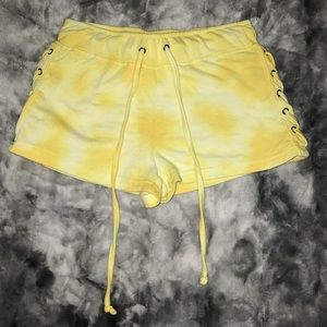 Yellow Tie-Dye shorts! Size Small!